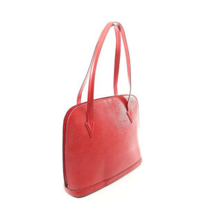 Louis Vuitton Epi Bag Shoulder Leather Red Lussac